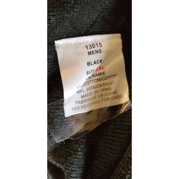 Woolrich Men's Gray Black Quarter Zip Pull Over Shirt XXL Detailed Long Sleeve - Picture 5 of 6